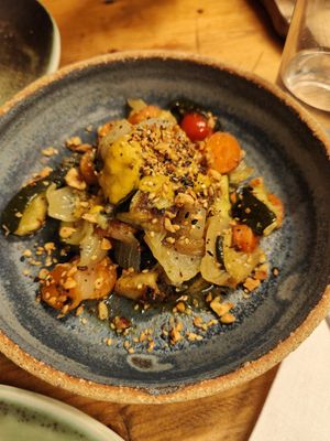 Verduras al curry at Cafè Pessets in Lerida