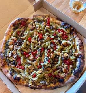 Vegan Pie  at The Wheel Apizza Pub in Eugene