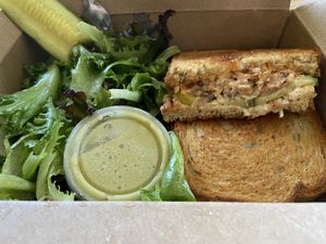 Takeout! Reuben with side of greens at Garden Grille Cafe in Pawtucket