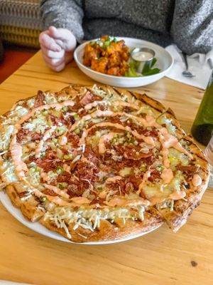 Reuben pizza with violife mozzarella & pastrami spiced seitan 🍕  at Garden Grille Cafe in Pawtucket