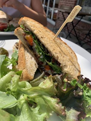 Sandwich of the day with vegan cheese at Garden Grille Cafe in Pawtucket