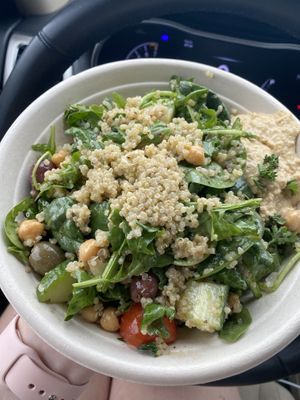 mediterranean bowl- vegan at Harvest Kitchen in Greer