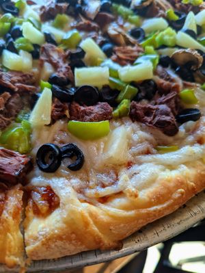 Got some Jack-fruit in and tried it on a pizza with a Vegan customer :-)

 at Alcona Brew Haus in Harrisville