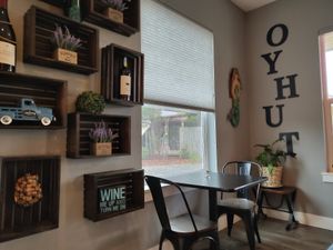 Lower level bar eating at Oyhut Bay Grill in Ocean Shores