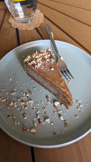 Almond cake at Zelena Sredina in Sarajevo