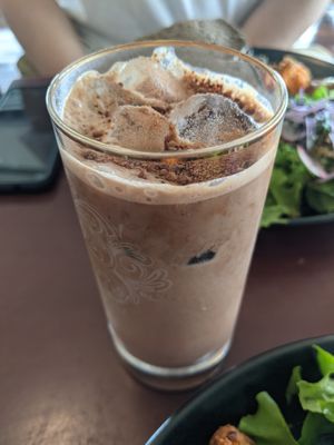 Vegan chocolate latte at Timeless Chocolate in Chatan