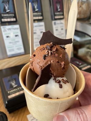 Chocolate ice cream!🍫🌱  at Timeless Chocolate in Chatan