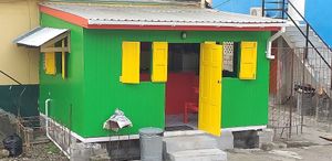 Green canteen across from the bus terminal at Alor in Soufriere