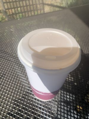 Tea with soya milk  at Clock Tower Cafe in Morpeth