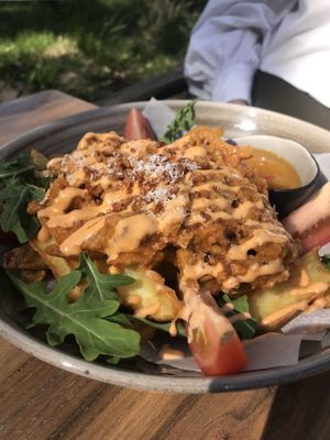 Friet vegan rendang (super lekker!)  at Buitencentrum De Pelen in Ospel
