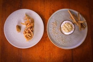 Vegan desserts, Churros, Arroz con Leche and Mexican Brownie at The Laughing Aztecs in Salisbury