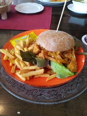 Jack fruit Burger at Hotel Restaurant Seeblick in Gronau