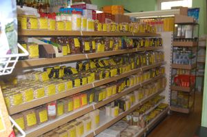 Dried packaged goods at Well Being in South East London