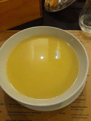 Leek soup at Alabote in Sao Miguel