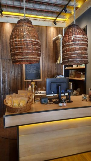 Inside: counter at E Bukura E Dheut in Peja