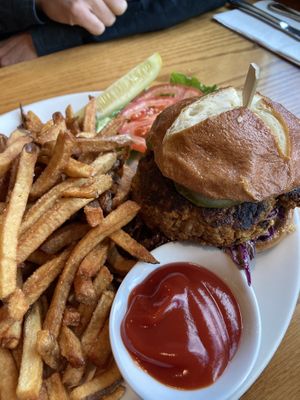 Veggie burger   at Mountain Brauhaus in Gardiner