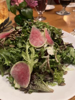Seasonal special salad   at Mountain Brauhaus in Gardiner