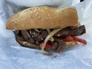 Baguette charm sandwich   at Loving Hut in Arlington