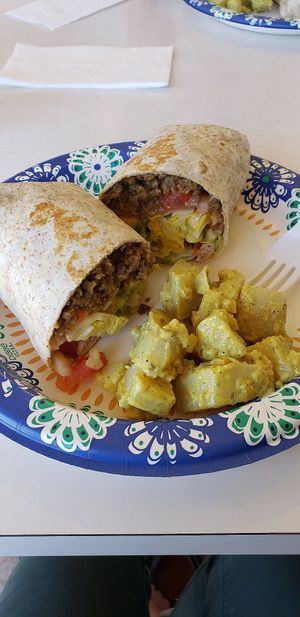 Mexican wrap at Loving Hut in Arlington