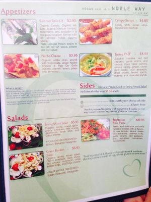 Appetizer, soup, salad at Loving Hut in Arlington