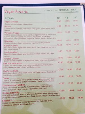 Pizzas at Loving Hut in Arlington