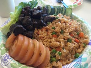 Smoky fried rice at Loving Hut in Arlington