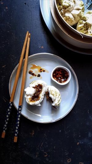 Mushroom steamed bun  at Aura Dimsum Lab in Lisbon