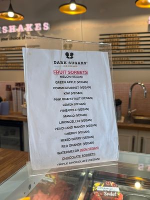 Fully vegan cabinet - flavours   at Dark Sugars Cocoa House in South East London