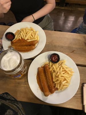 Vegan Currywurst   at Hofbrau Wirtshaus in Berlin