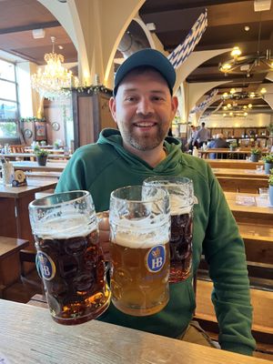 Heavier than they look!   at Hofbrau Wirtshaus in Berlin