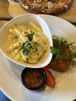 Vegan Meatloaf w/ potato salad and sweet mustardd  at Hofbrau Wirtshaus in Berlin