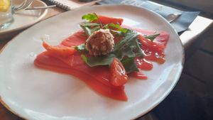 Vegan salmon at Swing in Gouda