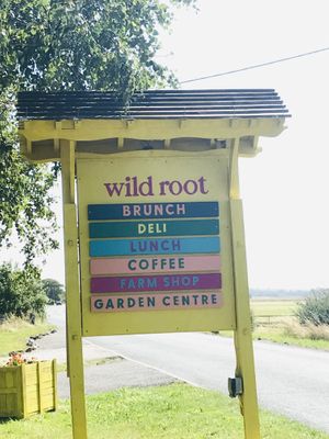 Outside sign  at Wild Root in Southport