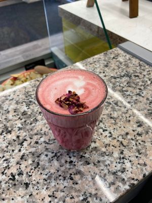 Beetroot latte 💓 at Wild Root in Southport