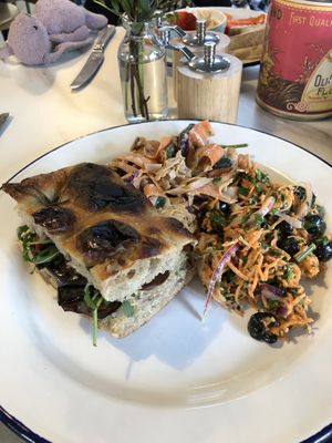 Sandwich of the day and a couple of yummy salads  at Wild Root in Southport