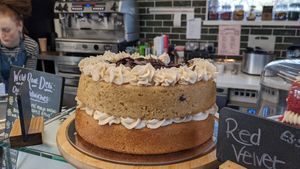 Vegan cake at Wild Root in Southport