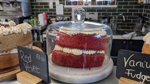 Vegan cake at Wild Root in Southport