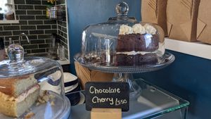 Vegan cake at Wild Root in Southport