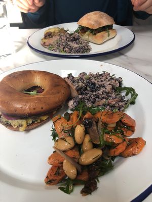 Sandwiches and salads  at Wild Root in Southport