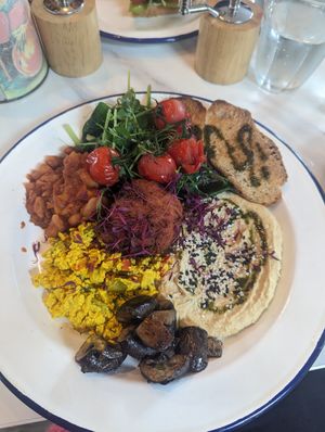 Vegan full English at Wild Root in Southport