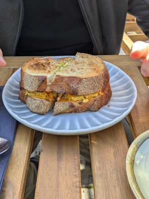 Kimchi toastie at Wild Root in Southport