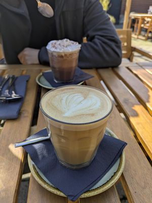 Pistachio latte at Wild Root in Southport