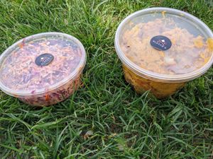 Slaw and potato salad at Blatch's Backyard BBQ - temporarily closed in Salt Lake City