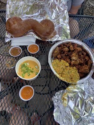 Wings, pretzel, beer cheez, mmmmmmm  at Blatch's Backyard BBQ - temporarily closed in Salt Lake City