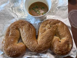 Mustache pretzel  at Blatch's Backyard BBQ - temporarily closed in Salt Lake City