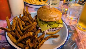 Beet burger at The Round in Keswick