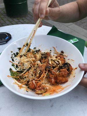 Bibimbap tofu, can be made gluten free!  at Omma's Kitchen in Enschede