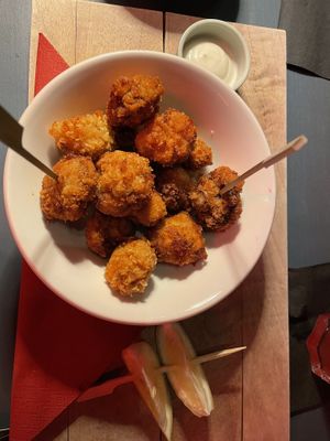 Fried mushrooms  at Kapitel in Bern