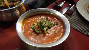 Chana masala (adapted to be vegan with coconut milk instead of cream 😋 at Namaste Indian in Mallorca