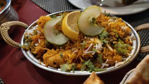 vegetable biryani at Namaste Indian in Mallorca